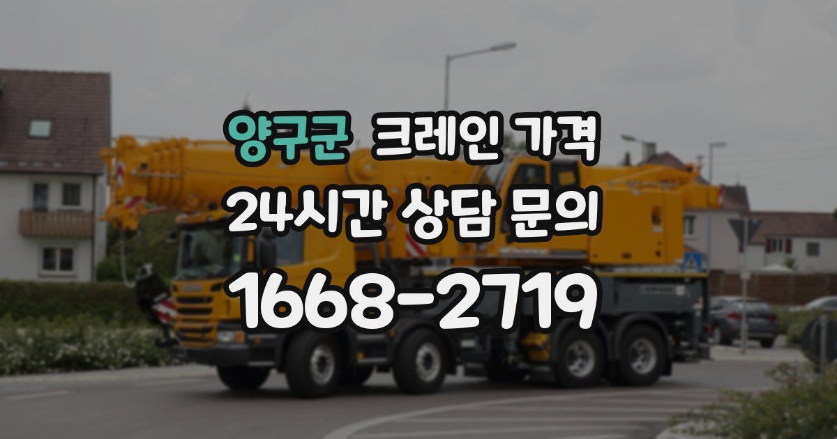 양구군 크레인 가격