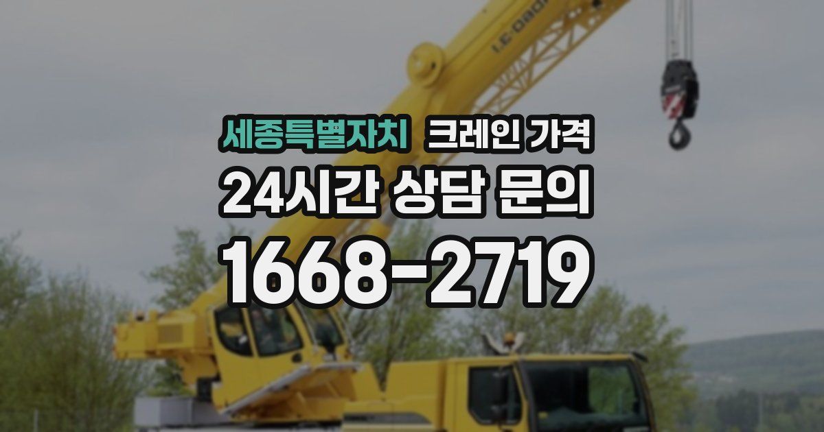 세종특별자치 크레인 가격
