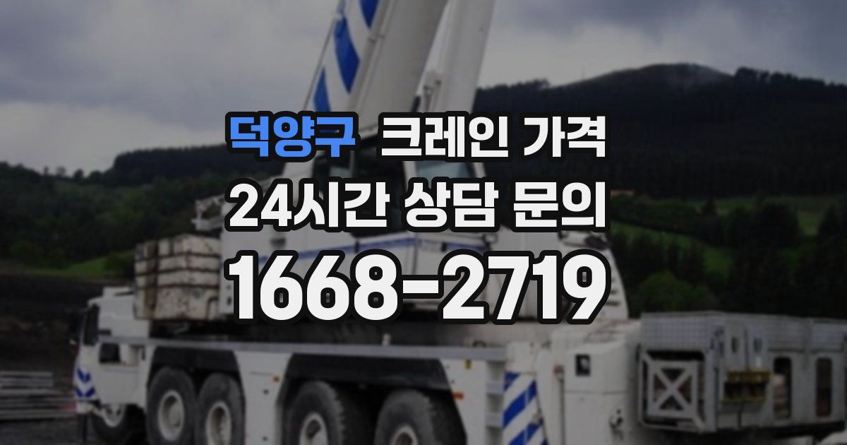 덕양구 크레인 가격