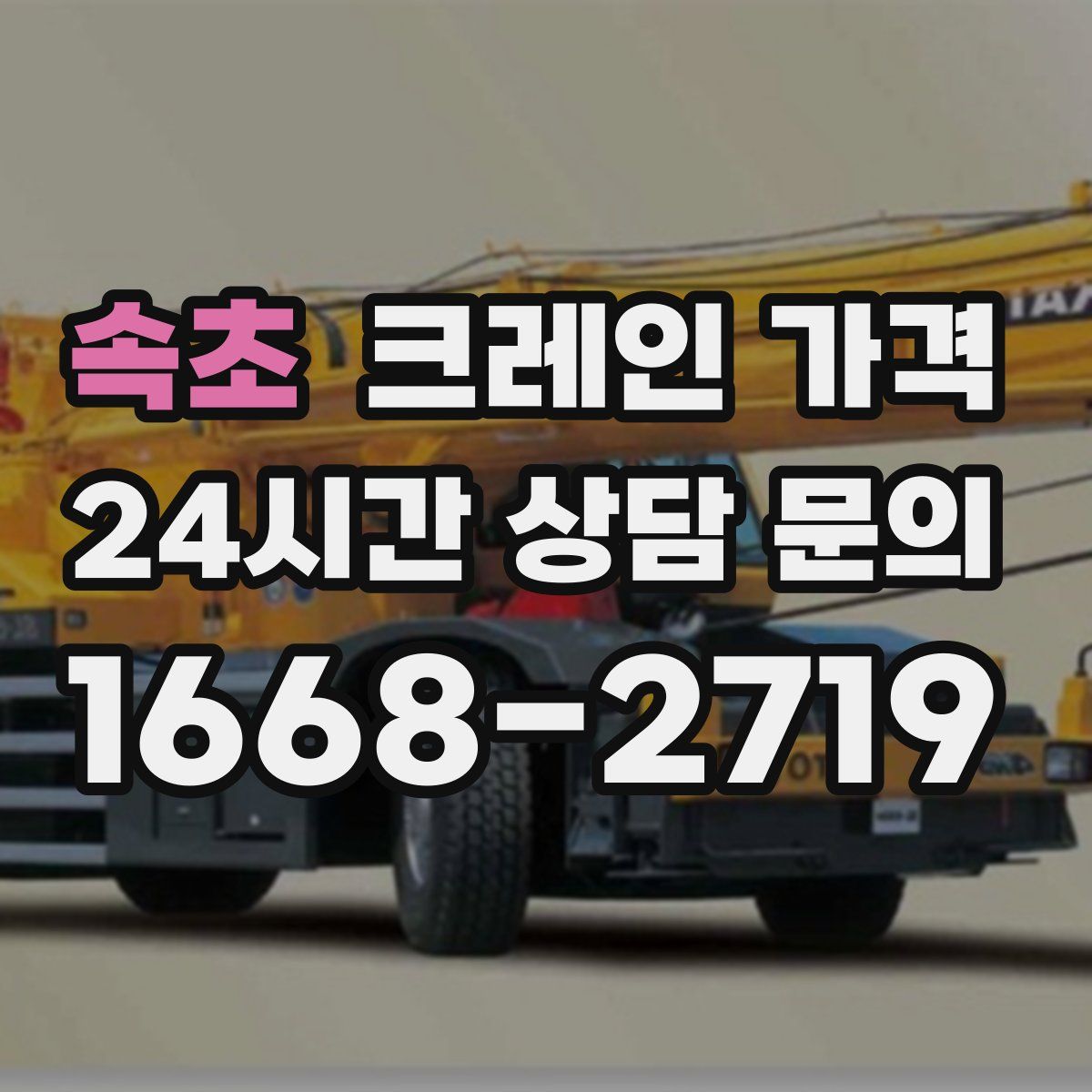 속초 크레인 가격