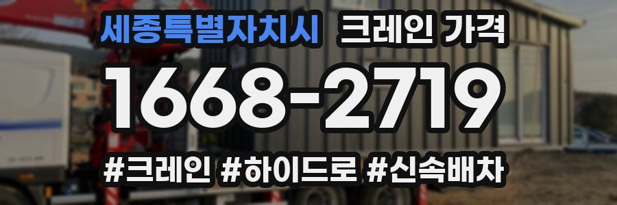 세종특별자치시 크레인 가격