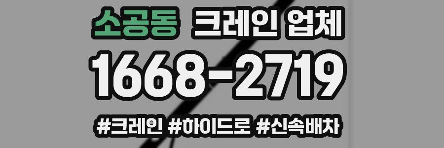소공동 크레인 업체