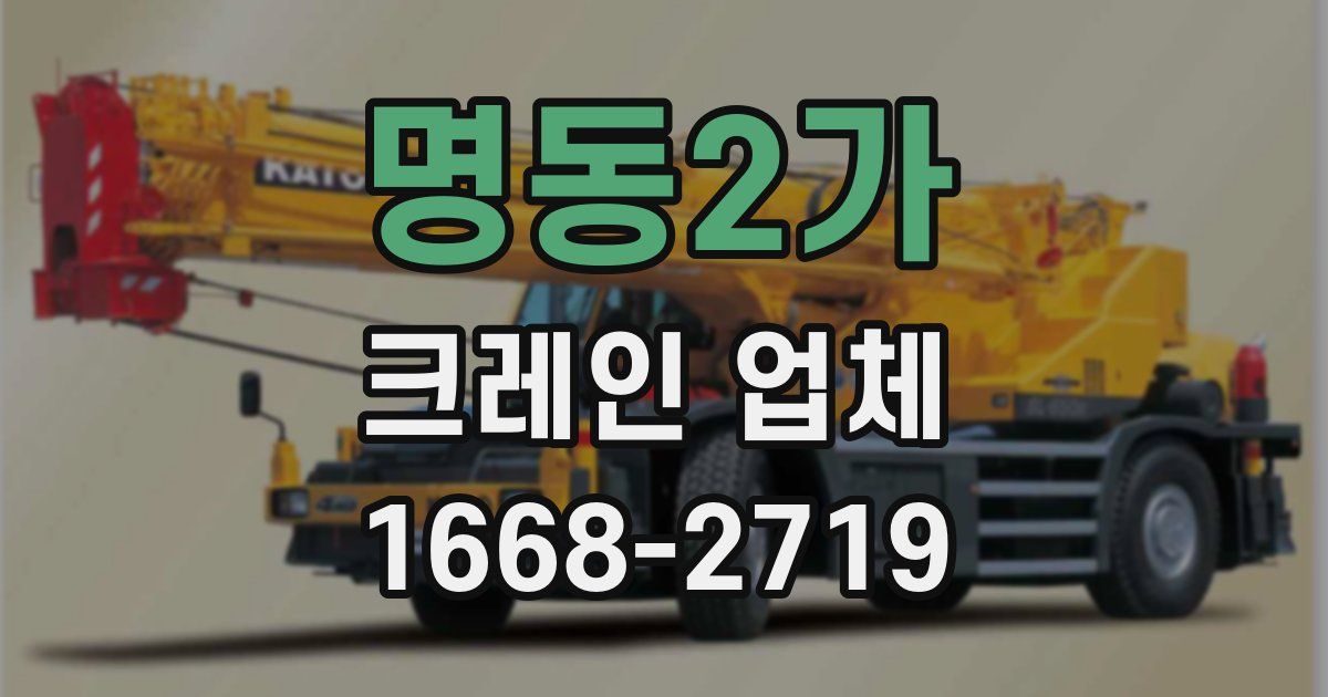 명동2가 크레인 업체
