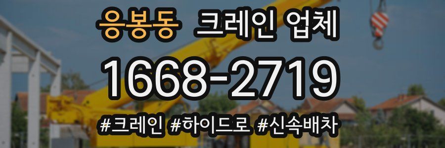 응봉동 크레인 업체