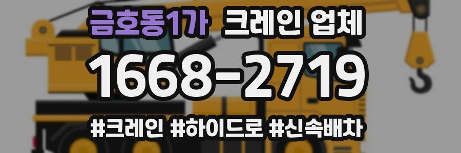 금호동1가 크레인 업체