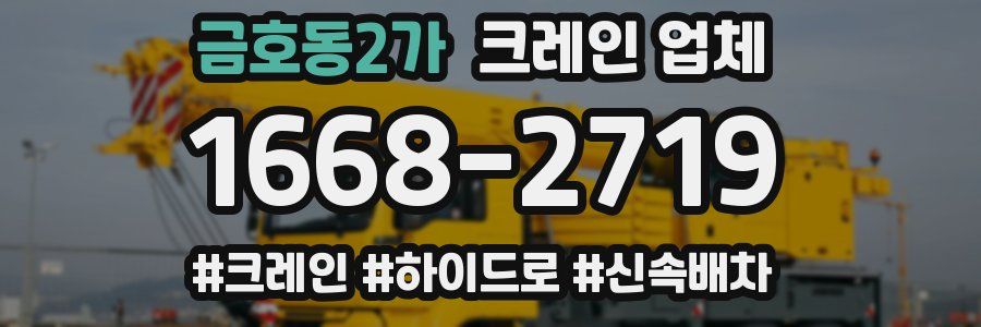금호동2가 크레인 업체