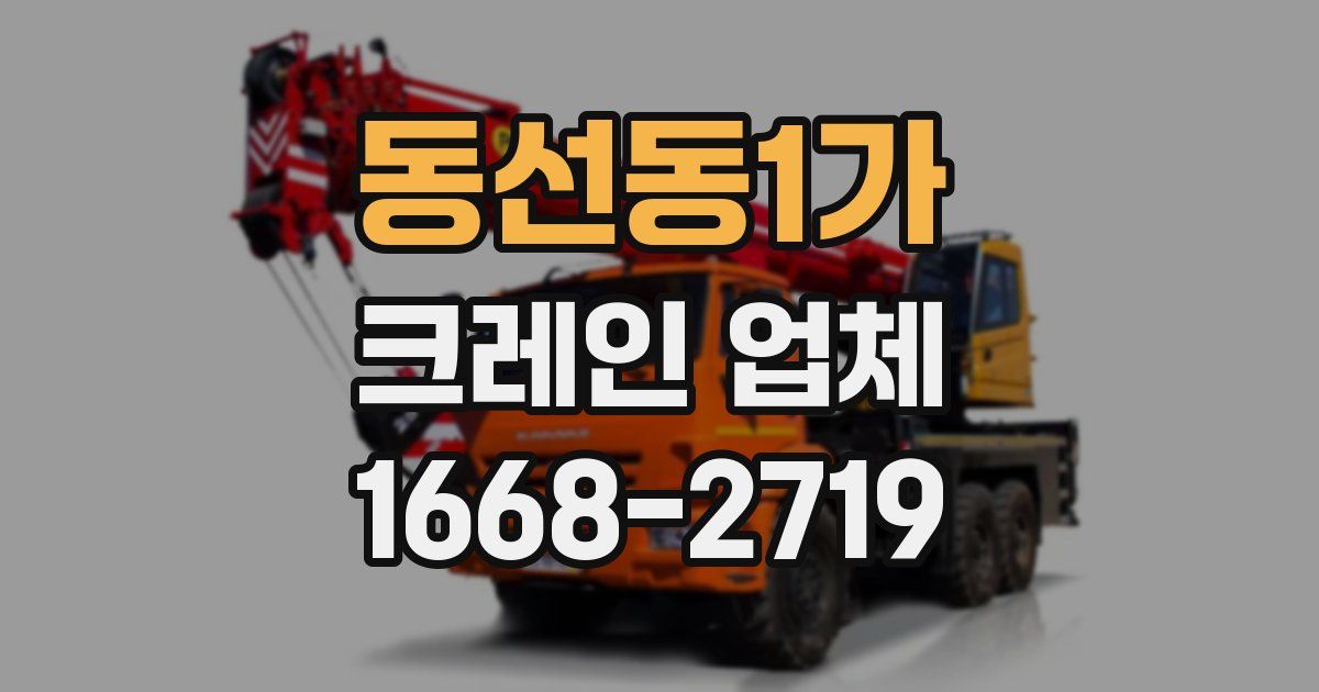 동선동1가 크레인 업체