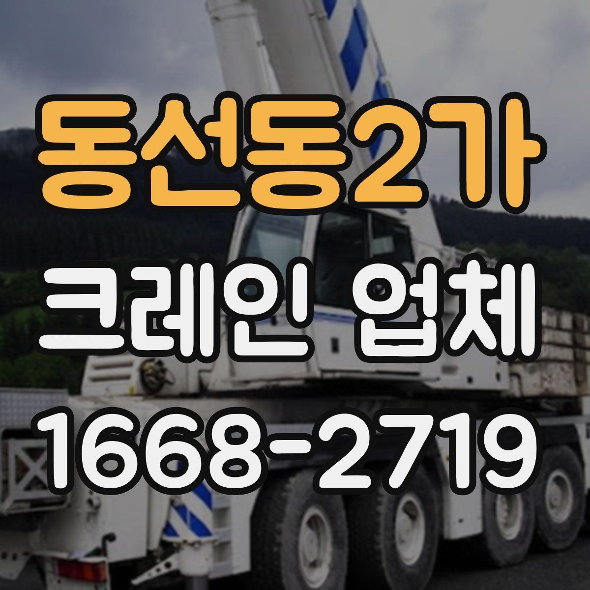 동선동2가 크레인 업체