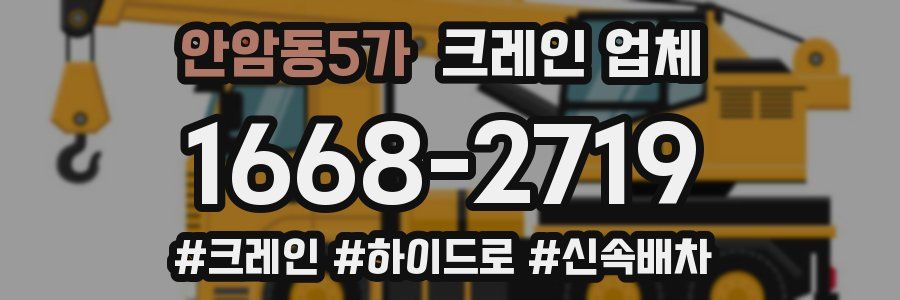 안암동5가 크레인 업체