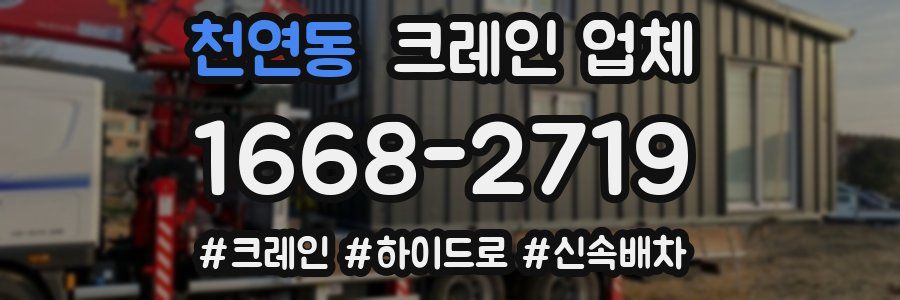 천연동 크레인 업체