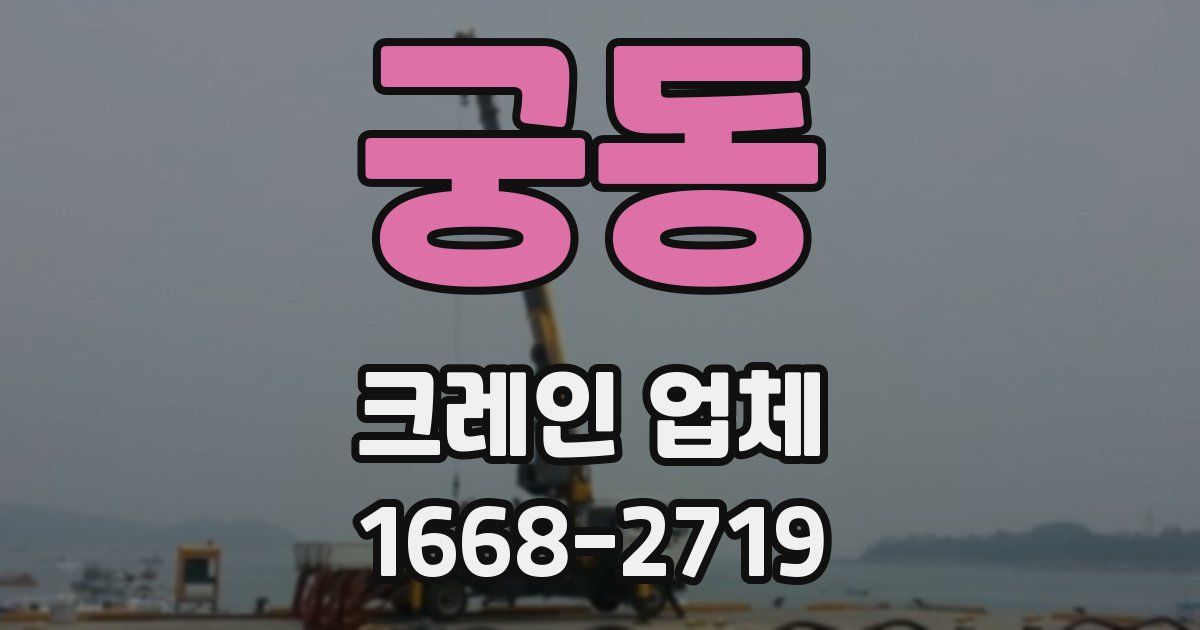 궁동 크레인 업체