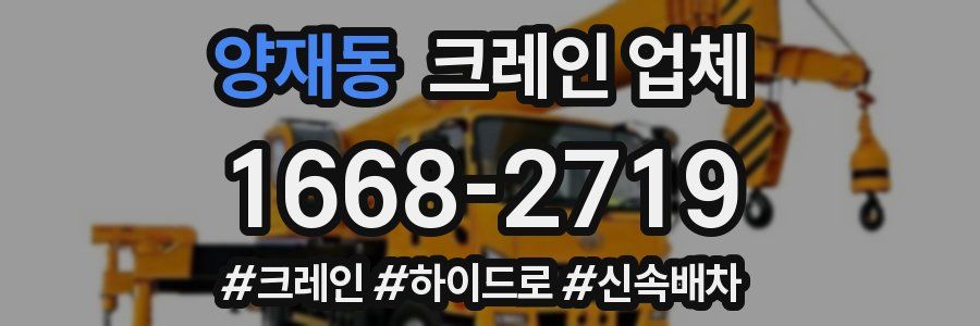 양재동 크레인 업체