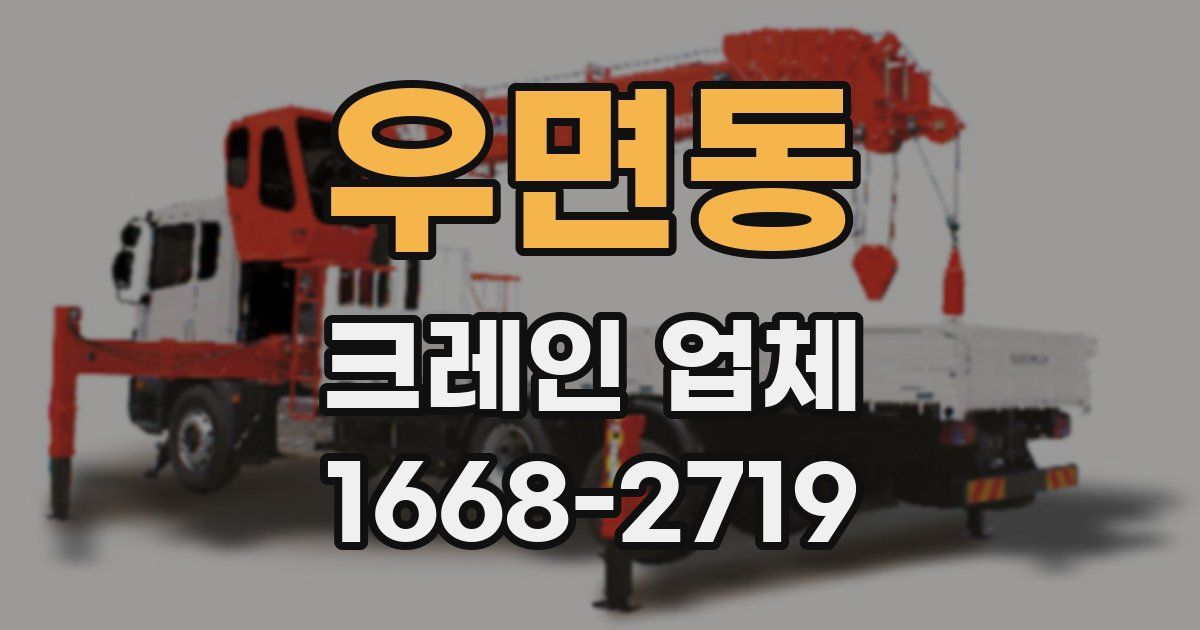 우면동 크레인 업체