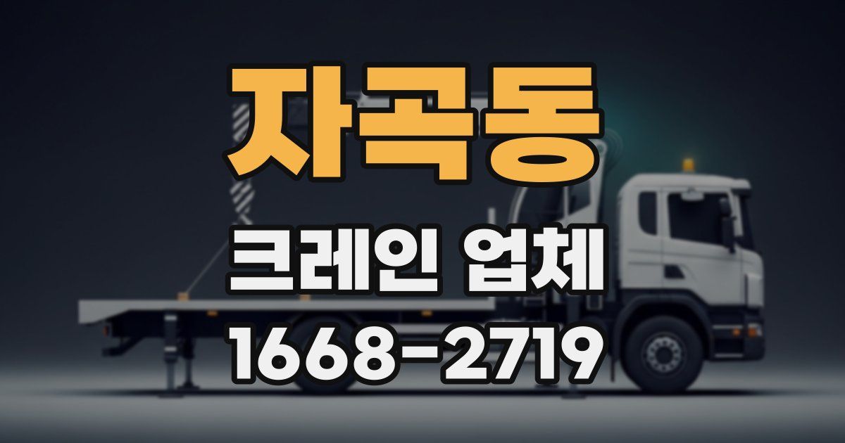 자곡동 크레인 업체