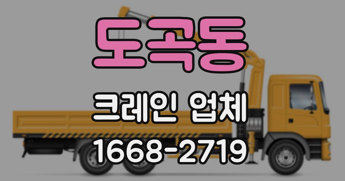 도곡동 크레인 업체