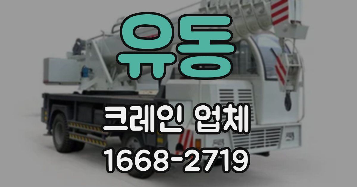 유동 크레인 업체