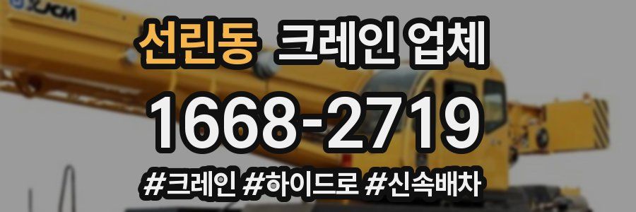 선린동 크레인 업체