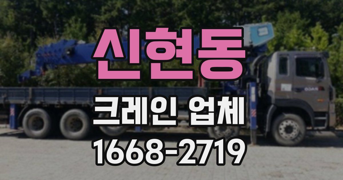 신현동 크레인 업체