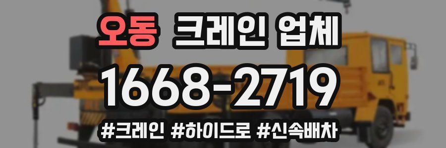 오동 크레인 업체