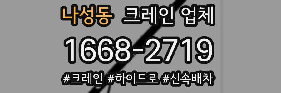 나성동 크레인 업체