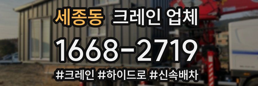세종동 크레인 업체