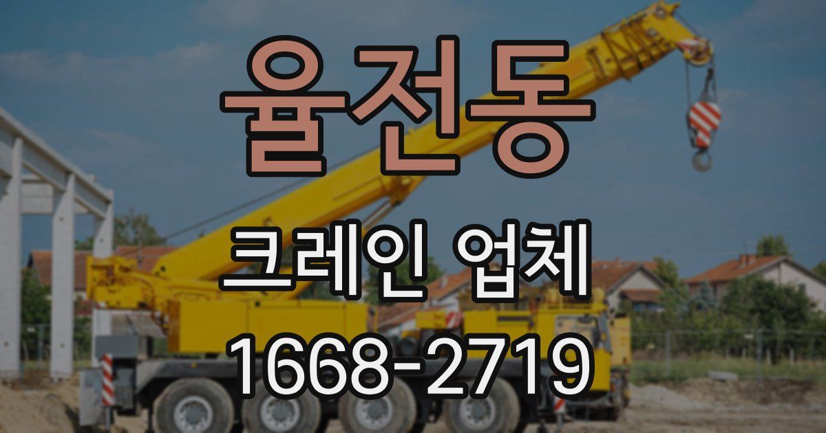 율전동 크레인 업체