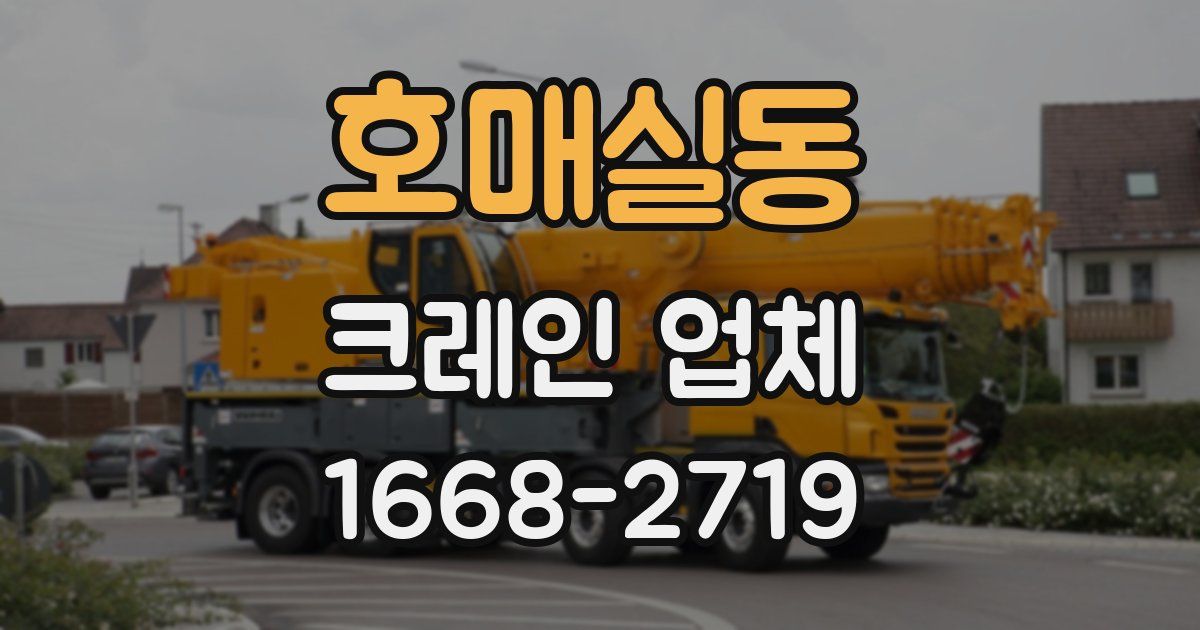 호매실동 크레인 업체