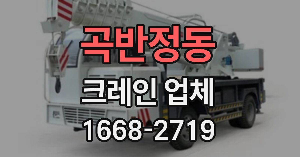 곡반정동 크레인 업체