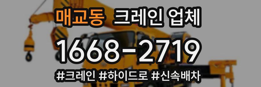 매교동 크레인 업체