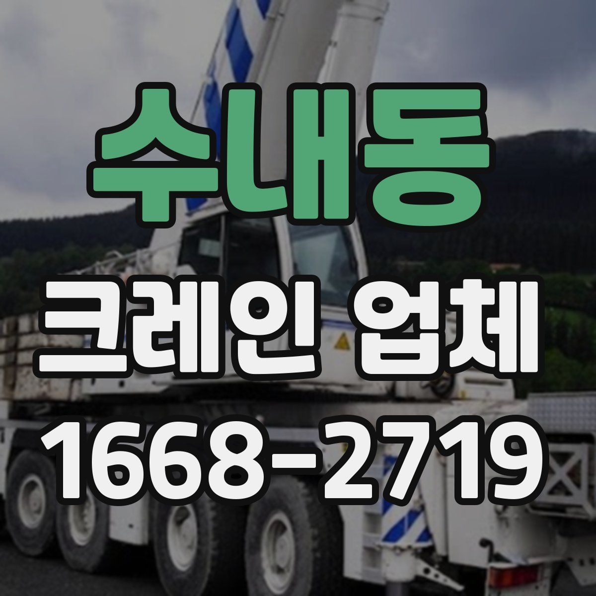수내동 크레인 업체