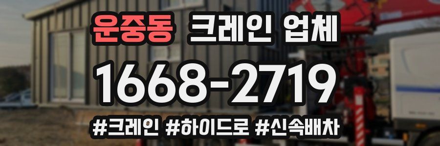 운중동 크레인 업체