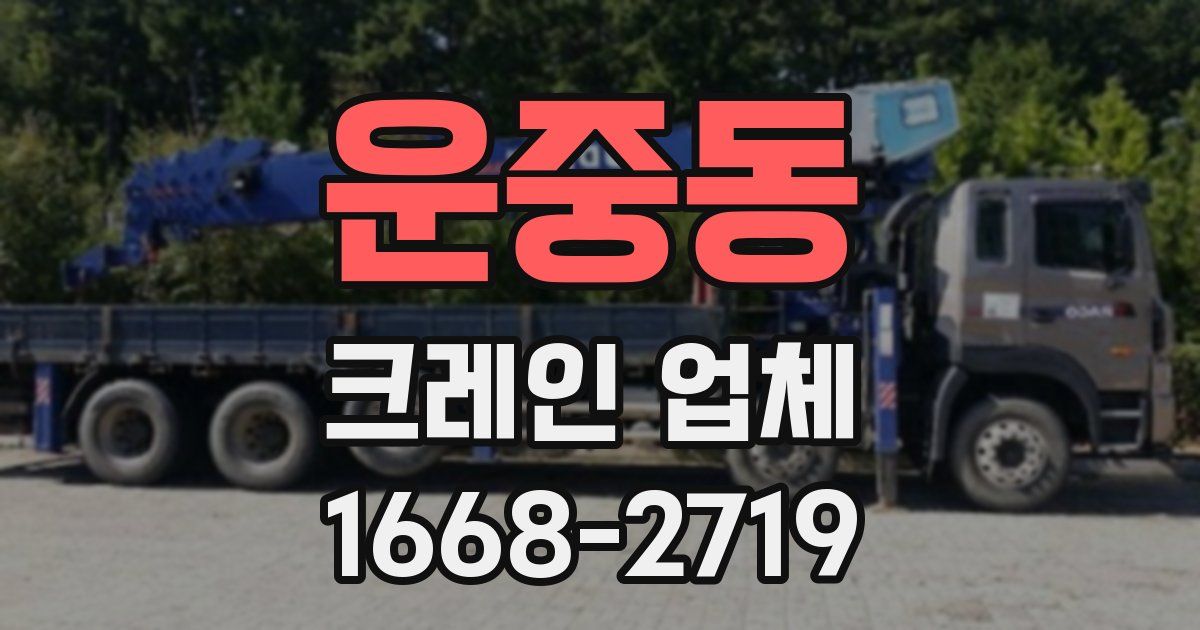 운중동 크레인 업체
