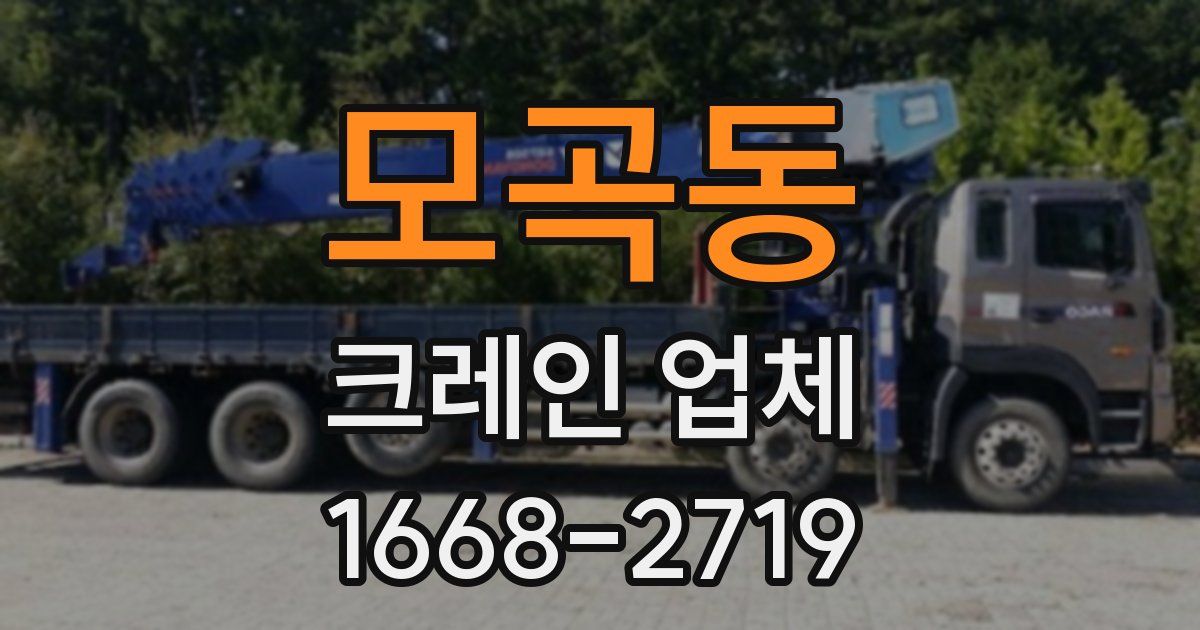 모곡동 크레인 업체