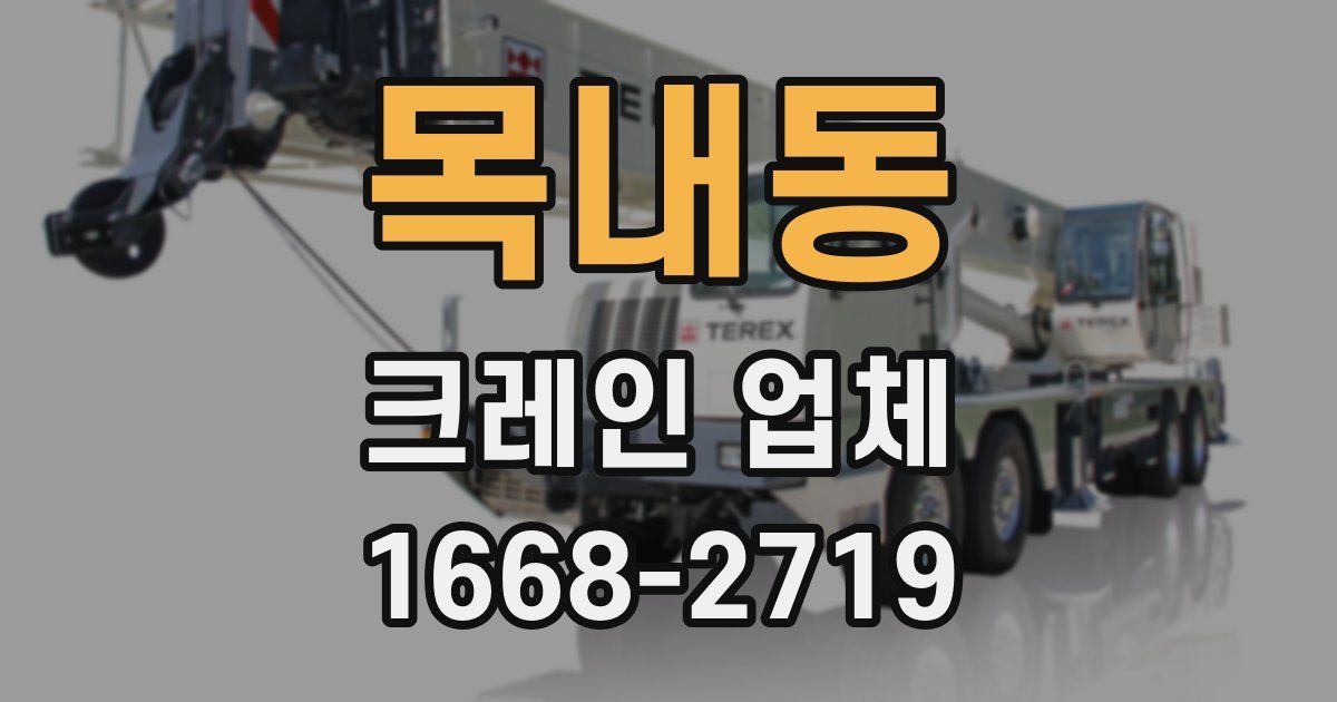 목내동 크레인 업체
