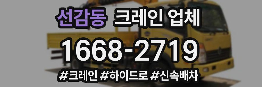 선감동 크레인 업체