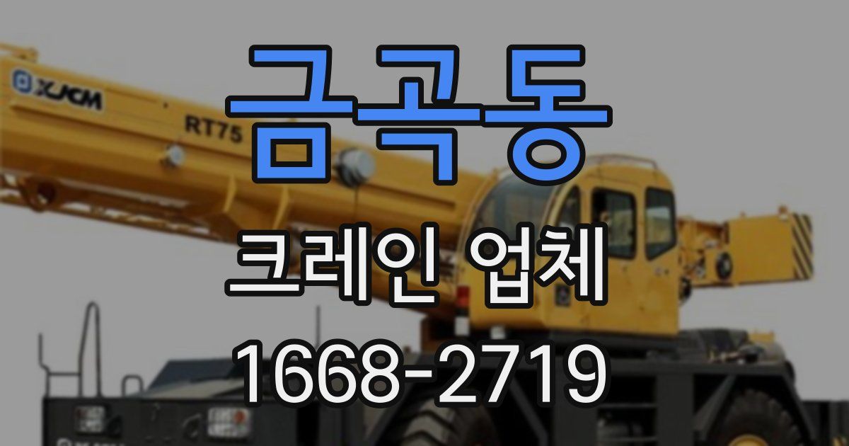 금곡동 크레인 업체