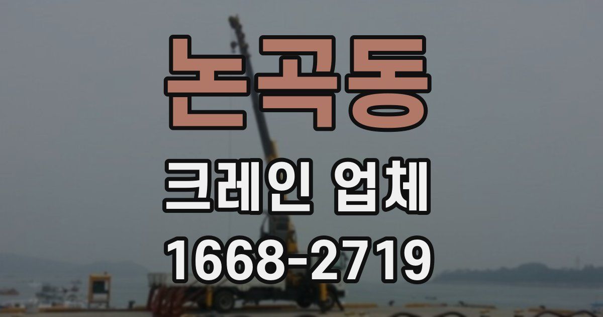 논곡동 크레인 업체