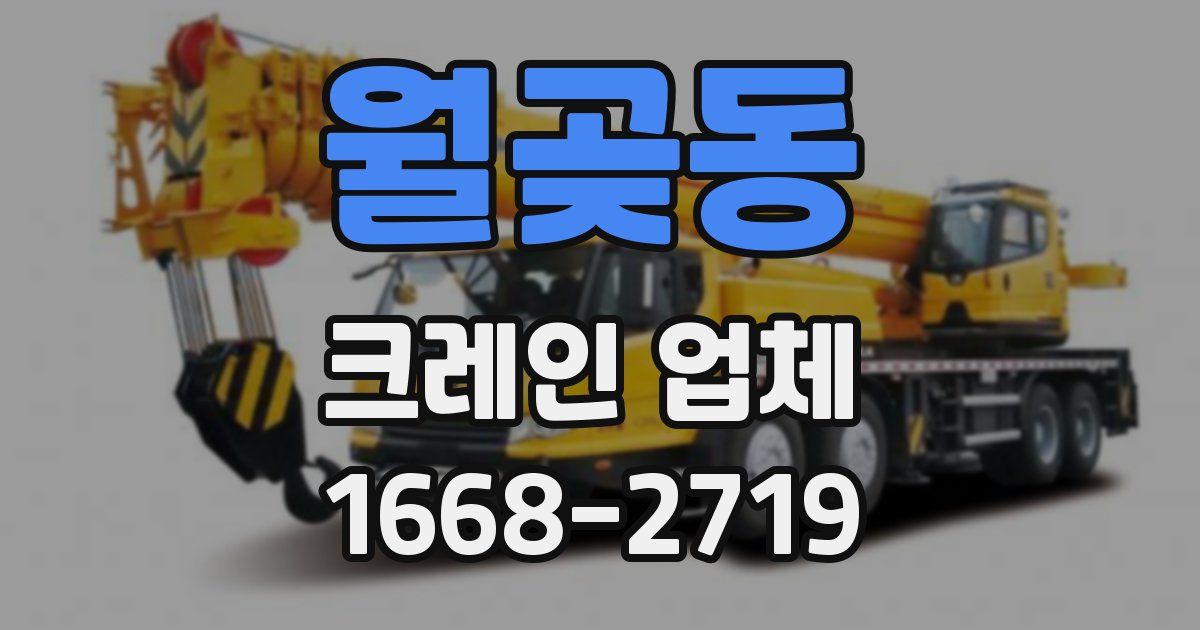 월곶동 크레인 업체