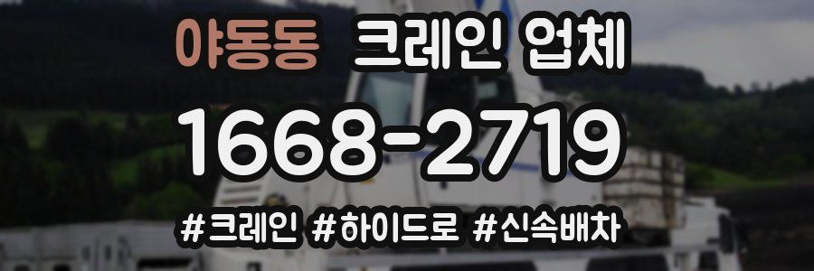 야동동 크레인 업체