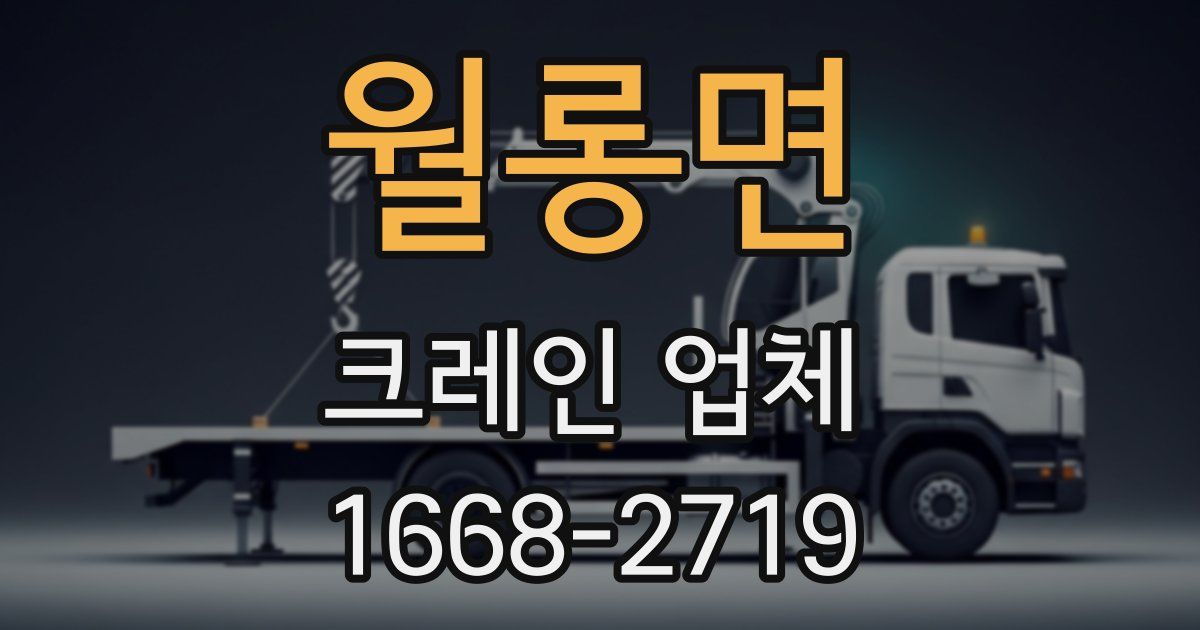 월롱면 크레인 업체