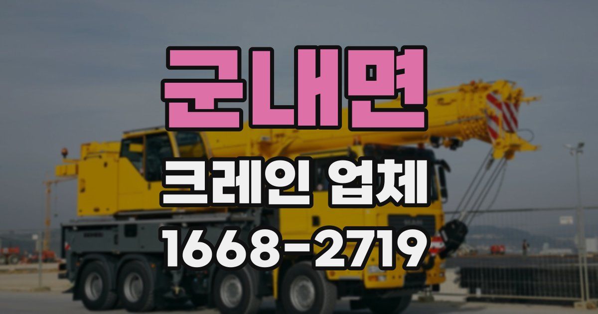 군내면 크레인 업체
