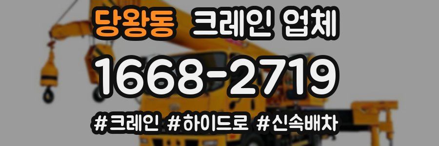 당왕동 크레인 업체