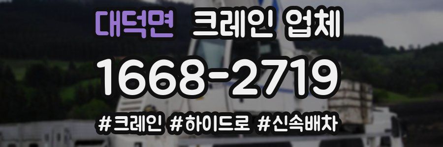 대덕면 크레인 업체