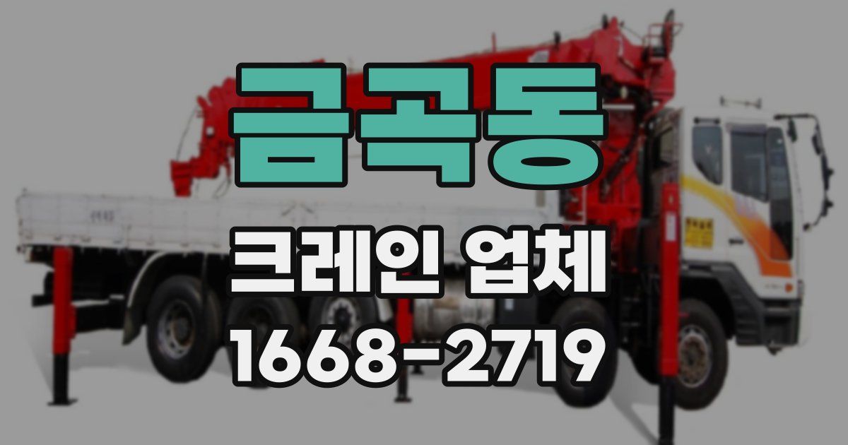 금곡동 크레인 업체