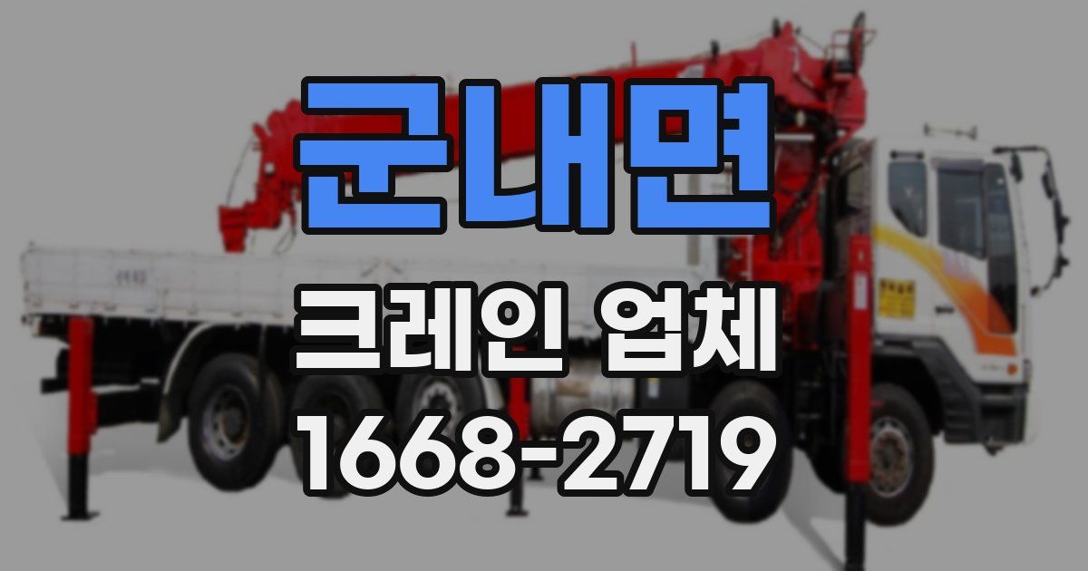 군내면 크레인 업체