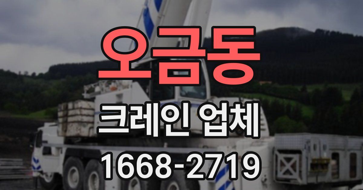 오금동 크레인 업체