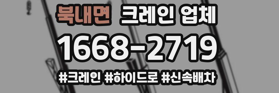 북내면 크레인 업체