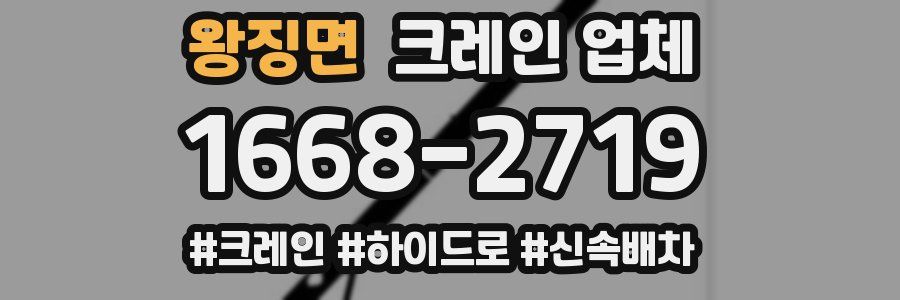 왕징면 크레인 업체
