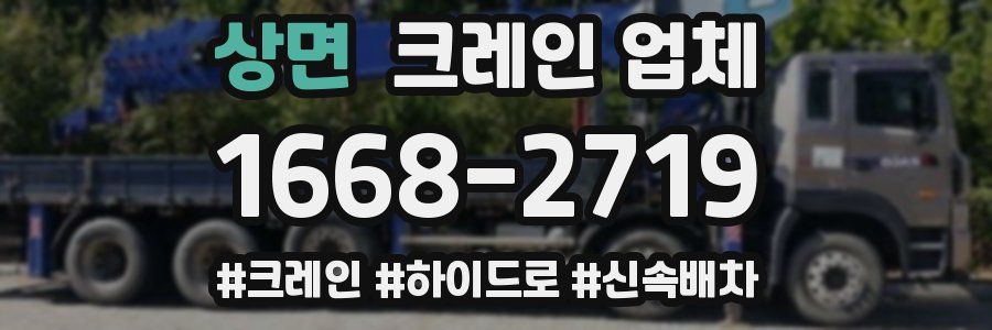 상면 크레인 업체