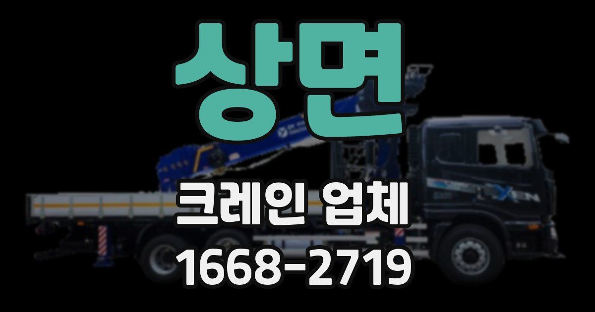 상면 크레인 업체